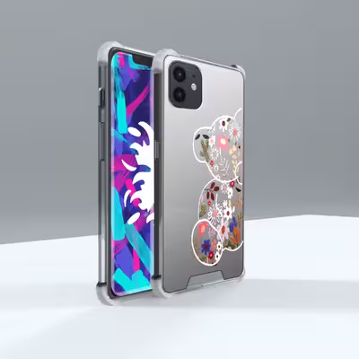 کاور لاین کینگ مدل آینه ایی نشکن طرح خرس مناسب برای گوشی موبایل اپل IPhone 11