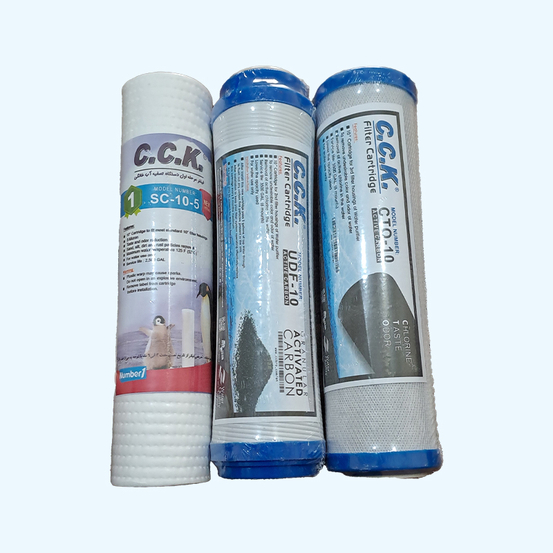 فیلتر دستگاه تصفیه آب خانگی C.C.K بسته سه عددی (مرحله 1-2-3)