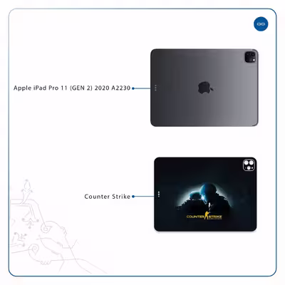 برچسب پوششی ماهوت مدل Counter-Strike مناسب برای تبلت اپل iPad Pro 11 (GEN 2) 2020 A2230