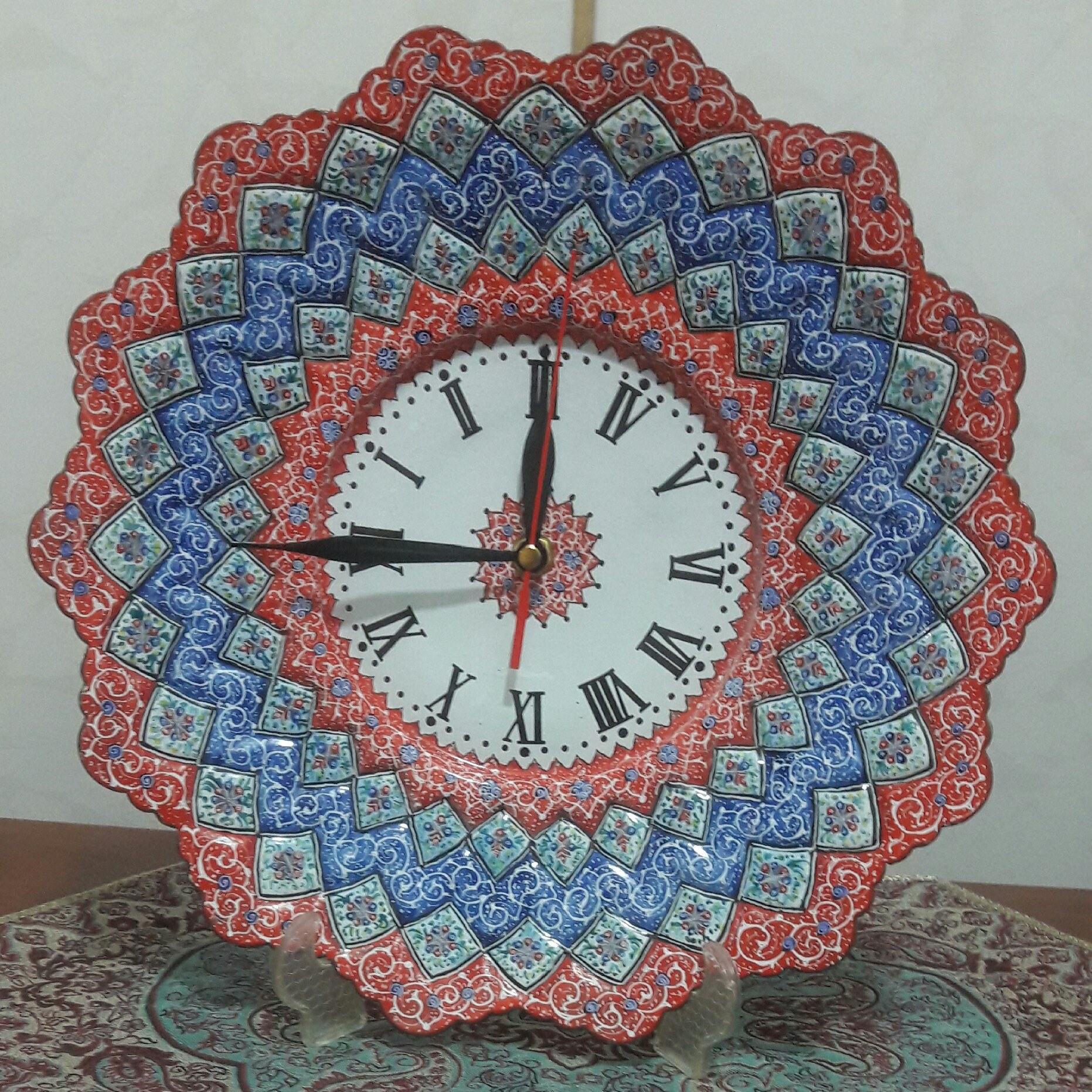 ساعت میناکاری رو میزی