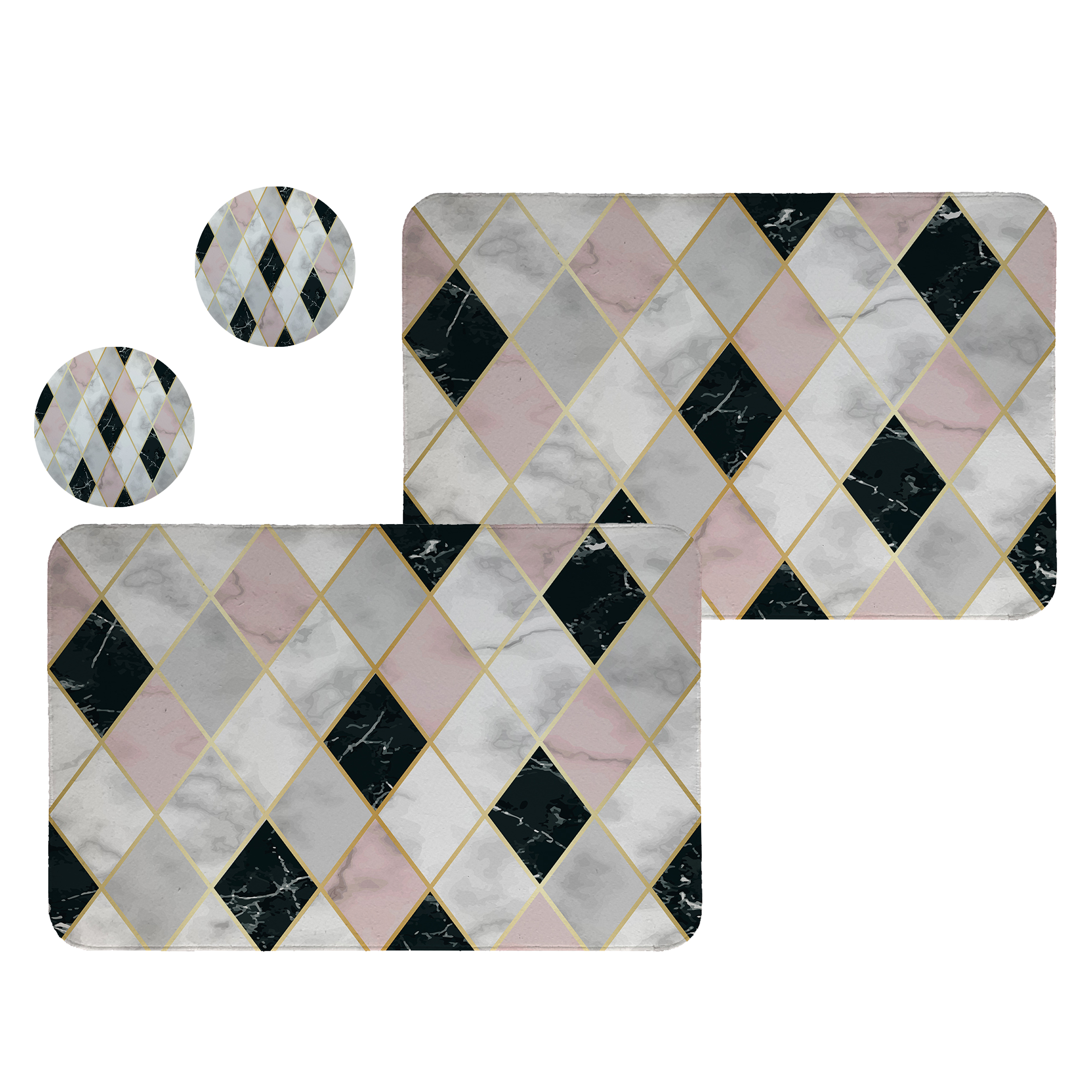 زیربشقابی طرح مدرن کد 8615 مجموعه 2عددی همراه زیرلیوانی