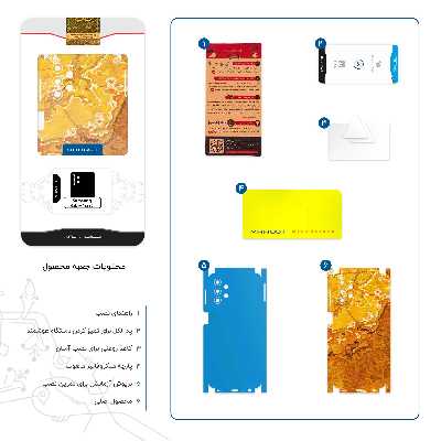 برچسب پوششی ماهوت مدل Gold Marble-FullSkin مناسب برای گوشی موبایل سامسونگ Galaxy A32 5G