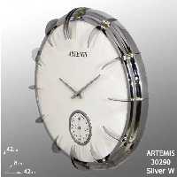 ساعت دیواری آرتمیس کد 30290 Silver White نقره ای سفید