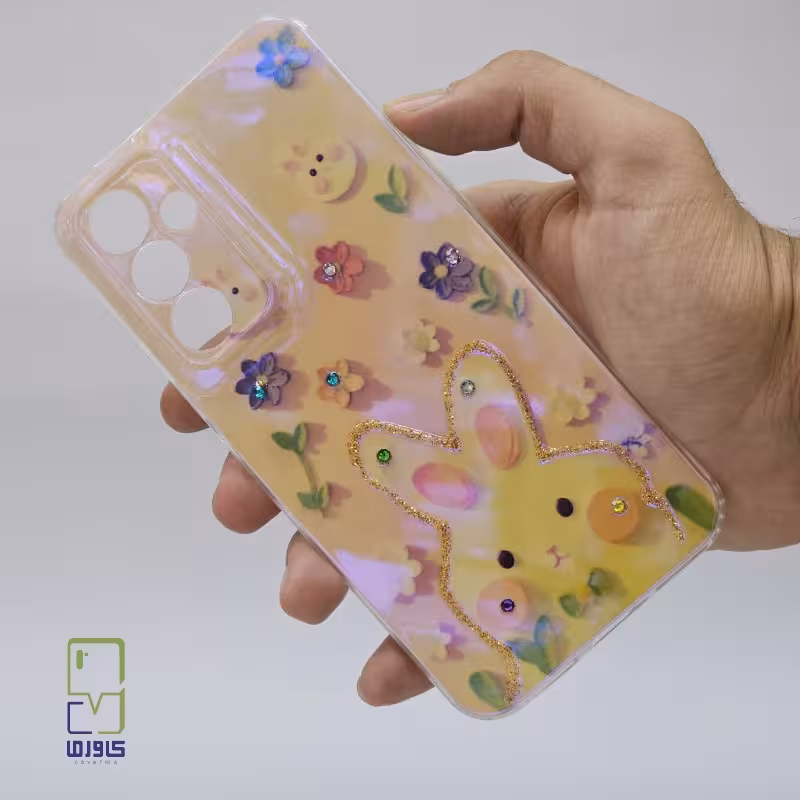 قاب گوشی S21 FE فانتزی | هولوگرامی طرح خرگوش