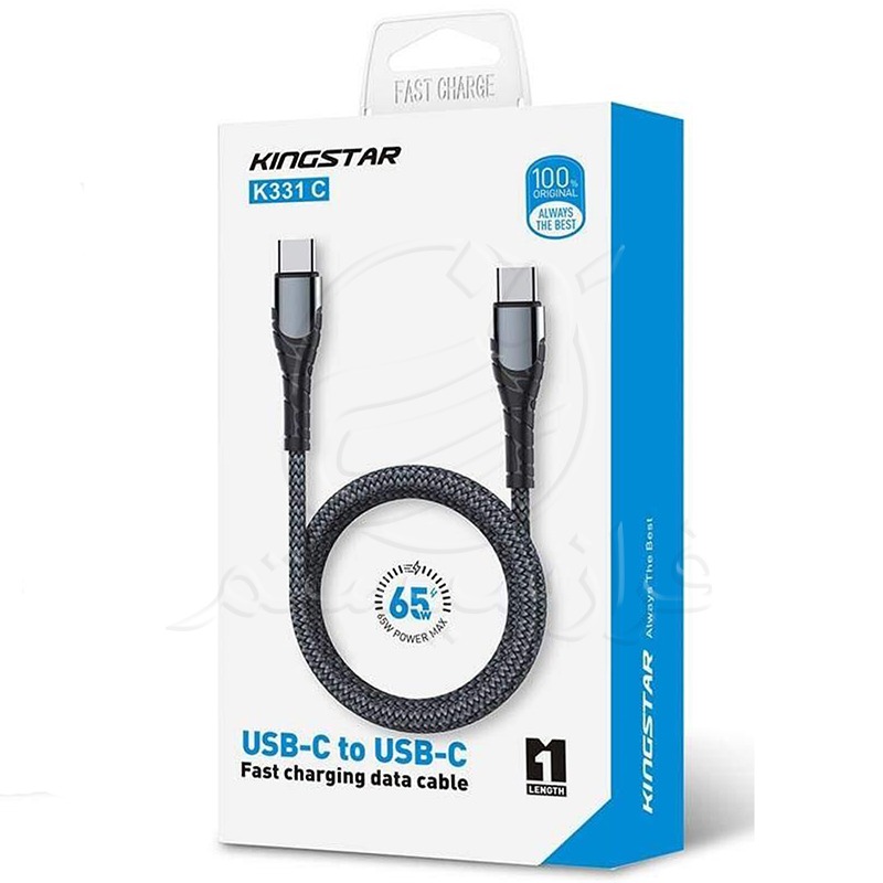 کابل شارژ تایپ سی به تایپ سی K331 C کینگ‌استار - فراز سیستم