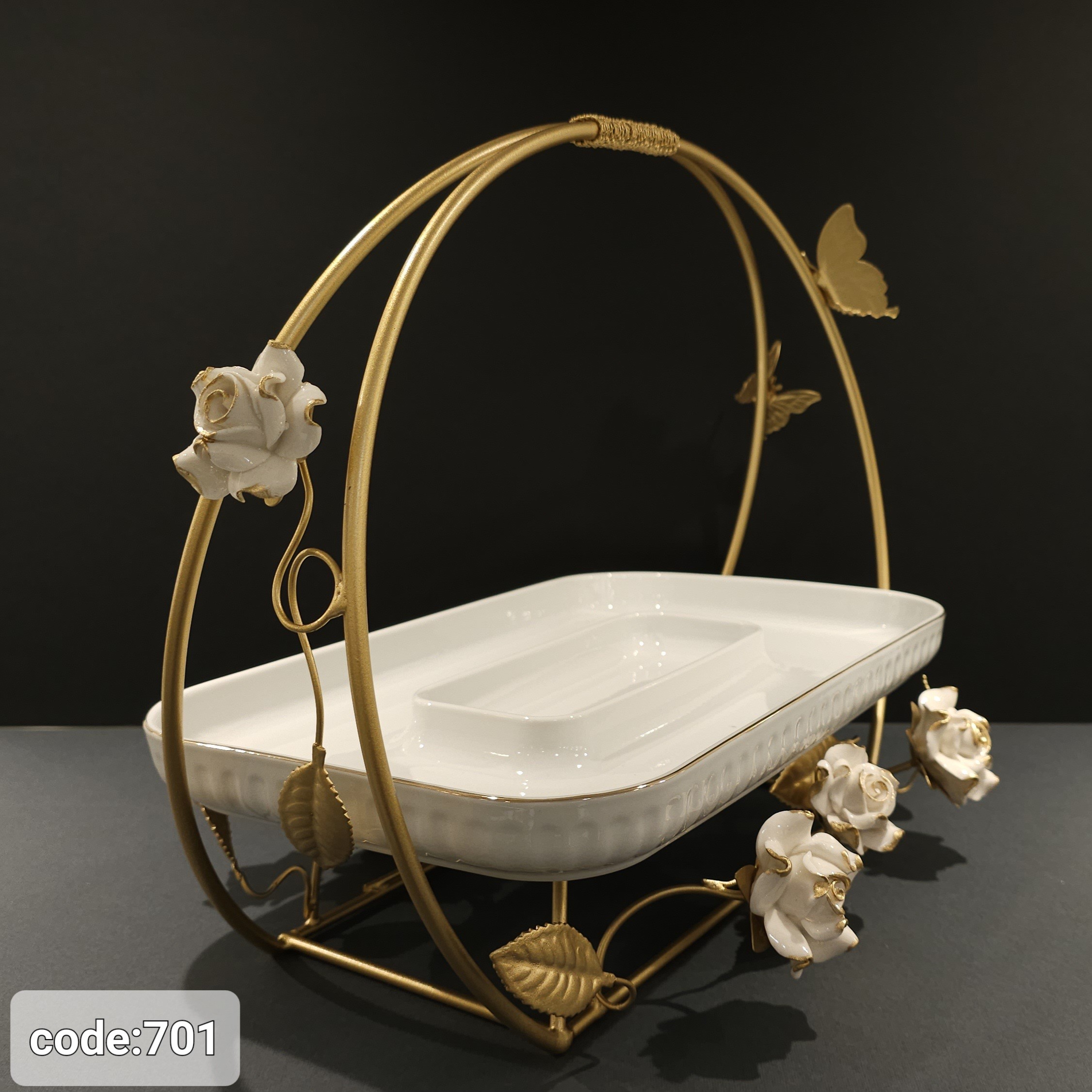 سینی مزه خوری دسته دار فریم فلزی (پس کرایه)