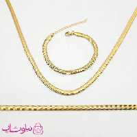 زنجیر هرینگبون نرم طلایی ضخامت 5 میل