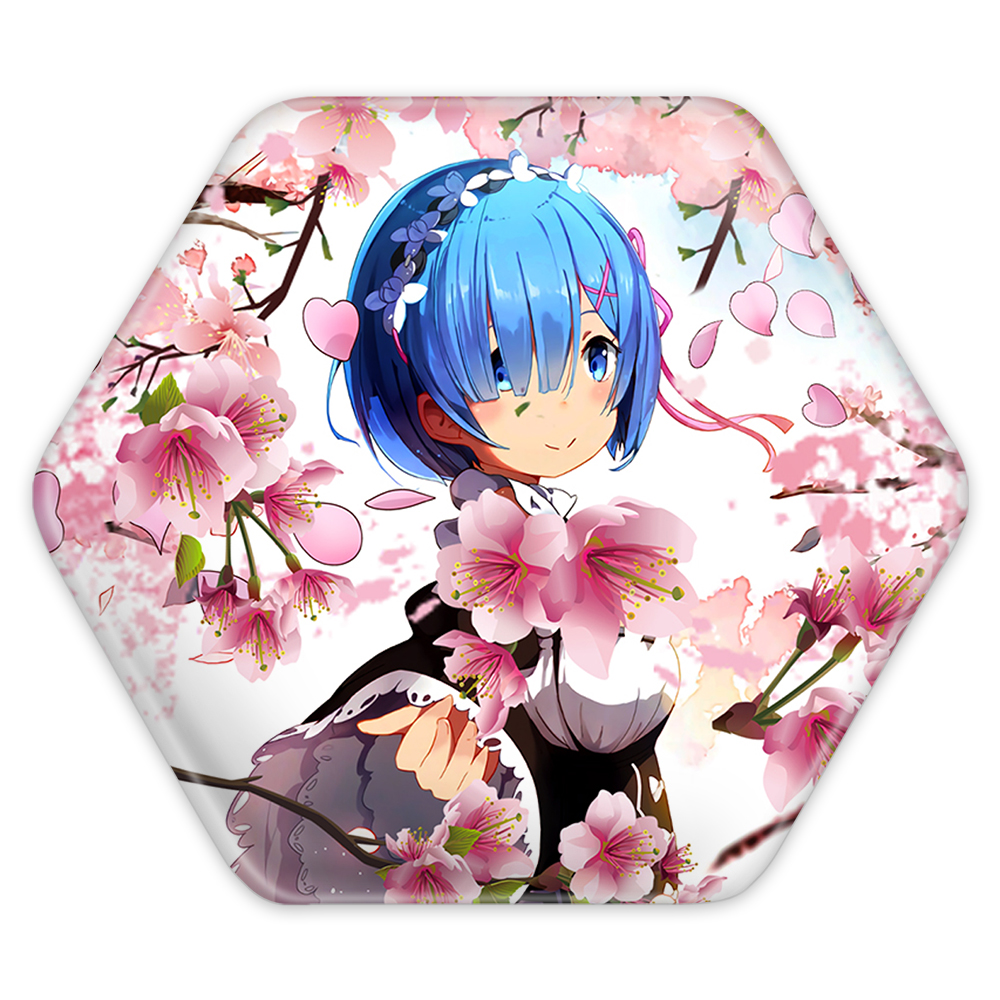 پیکسل خندالو طرح رم انیمه ری زیرو ReZero مدل شش ضلعی کد 12849