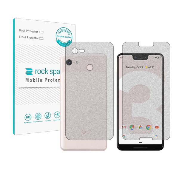 گلس صفحه نمایش و پشت گوشی گوگل Pixel 3 XL مدل نانو هیدروژل مات برند راک اسپیس کدss