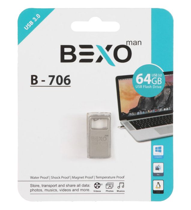 فلش مموری بکسو مدل B-706 USB 3.0 ظرفیت 64 گیگابایت
