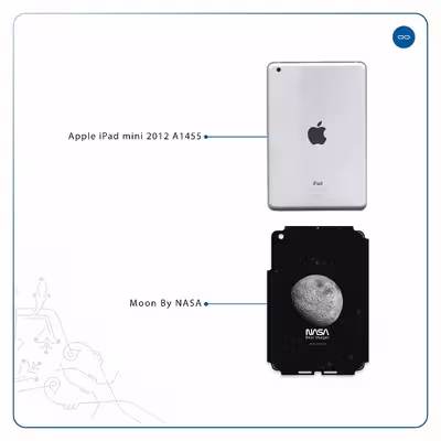 برچسب پوششی ماهوت مدل Moon-By-NASA مناسب برای تبلت اپل iPad mini 2012 A1455
