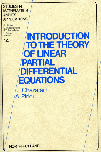 خرید و دانلود نسخه کامل کتاب Introduction to the Theory of Linear Partial Differential Equations