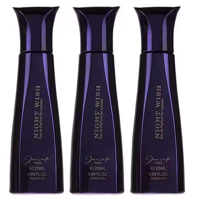 عطر جیبی زنانه ژک ساف مدل نایت ویش حجم 20 میلی لیتر بسته 3 عددی