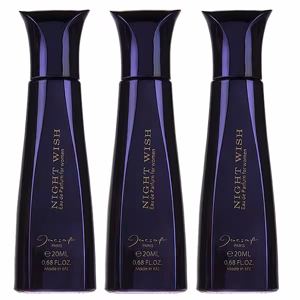 عطر جیبی زنانه ژک ساف مدل نایت ویش حجم 20 میلی لیتر بسته 3 عددی