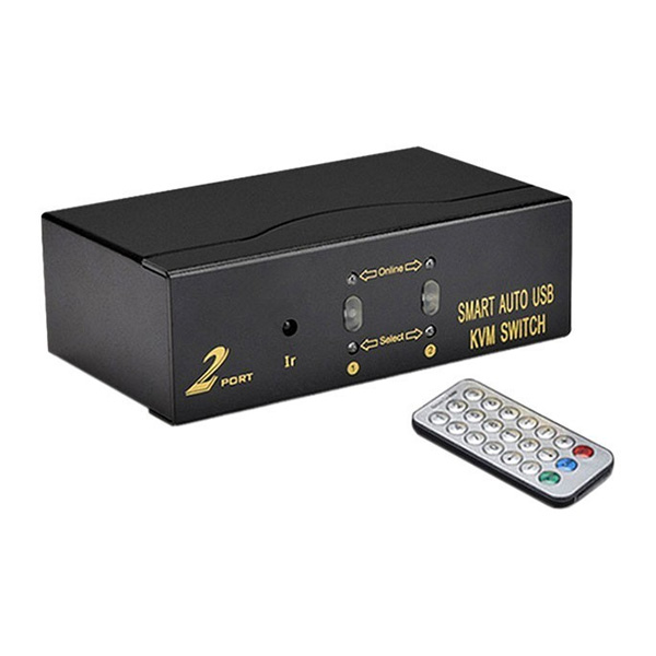 سوئیچ KVM VGA دو پورت فرانت مدل FN-K2US به همراه ریموت