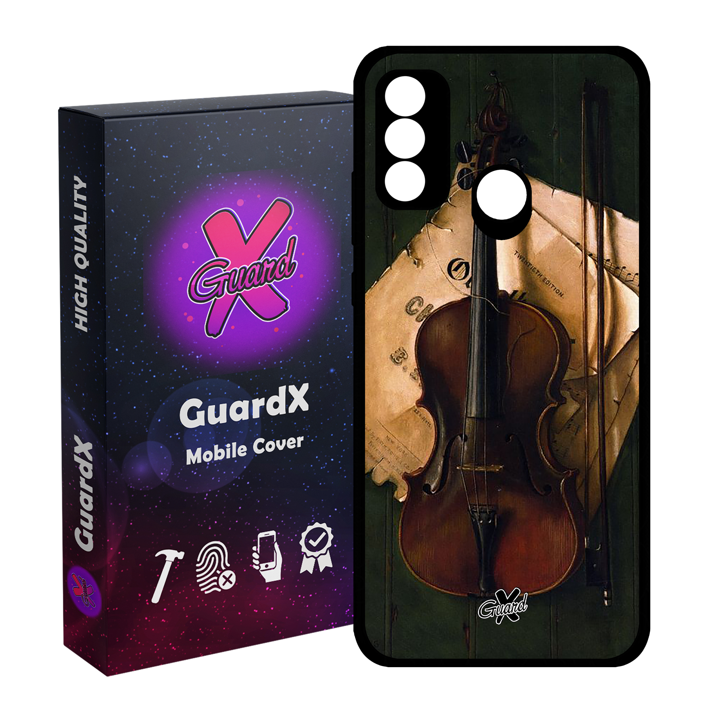 کاور گارد ایکس طرح ویولن مدل Glass10262 مناسب برای گوشی موبایل هوآوی P Smart 2020