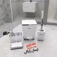 ست  سرویس بهداشتی( 5پارچه) برند هارمونی مدل آوا رنگ سفید کروم