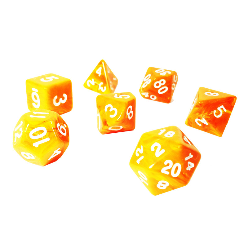 تاس بازی مدل Dungeons and Dragons کد orange بسته 7 عددی | چاوه
