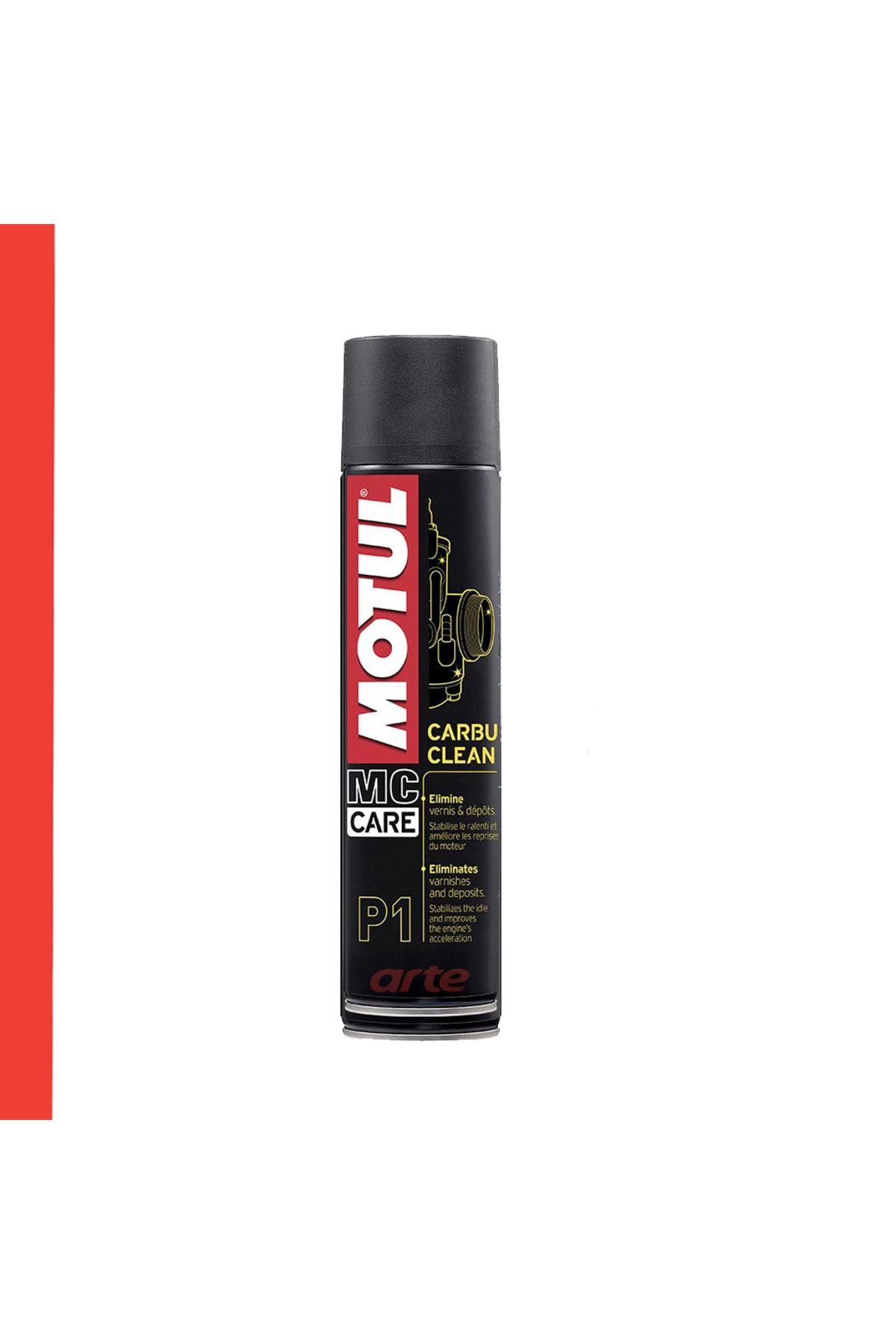 ست نگهداری خودرو P1 CARE CARBURETOR CLEANER SPRAY 400ML موتول اورجینال Motul