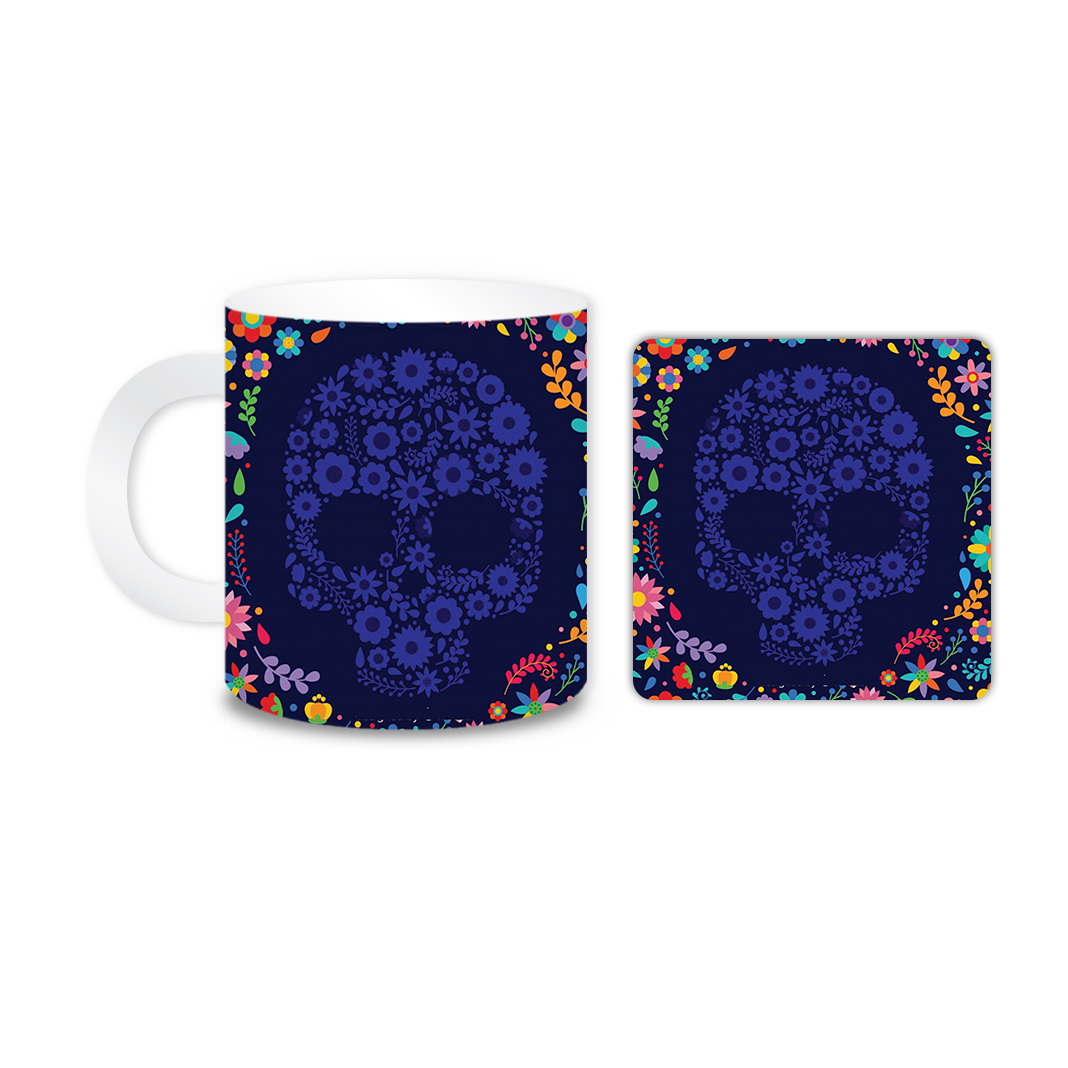 ماگ مدل جمجمه کد 368 به همراه زیر لیوانی