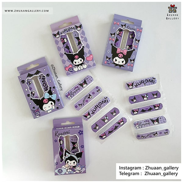 چسب زخم 10 تایی Purple Kuromi طرح کرومی