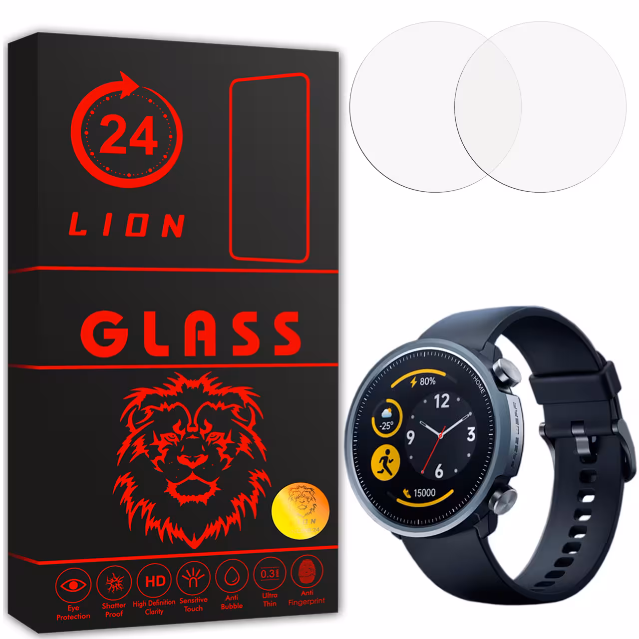 محافظ صفحه نمایش لاین مدل RB007 مناسب برای ساعت هوشمند شیائومی Smart Watch A1 بسته دو عددی