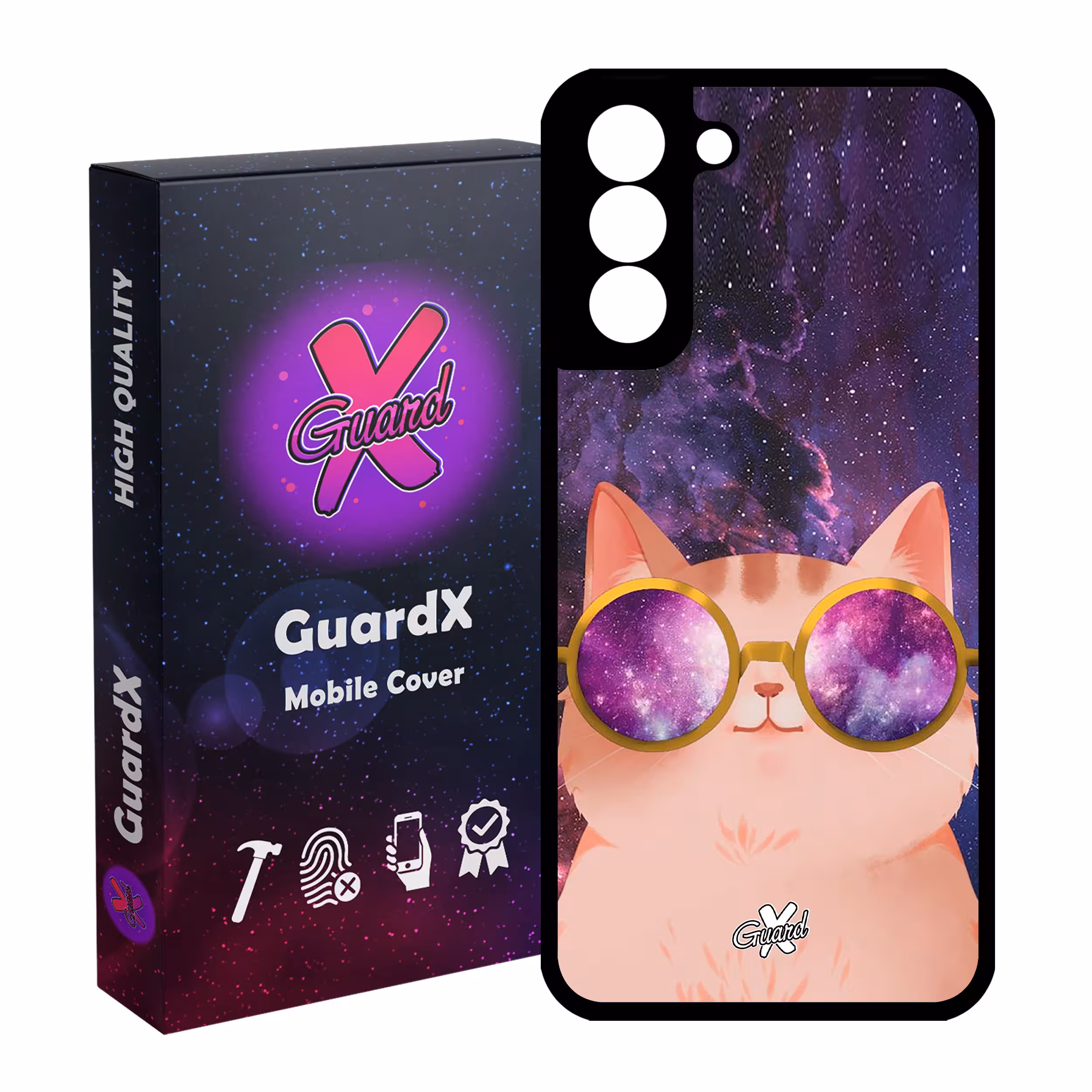 کاور گارد ایکس طرح Cat مدل Glass10078 مناسب برای گوشی موبایل سامسونگ Galaxy S21 FE