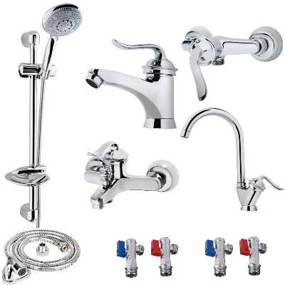 ست شیرآلات شیرالات رز مدل هلن 2 رویال مجموعه 10 عددی