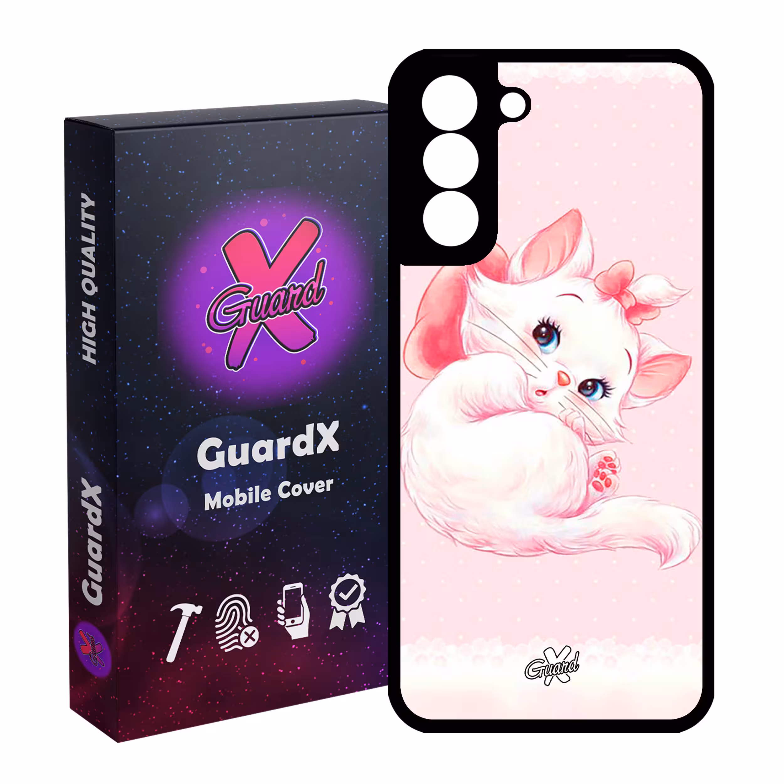 کاور گارد ایکس طرح Cat مدل Glass10219 مناسب برای گوشی موبایل سامسونگ Galaxy S21 FE