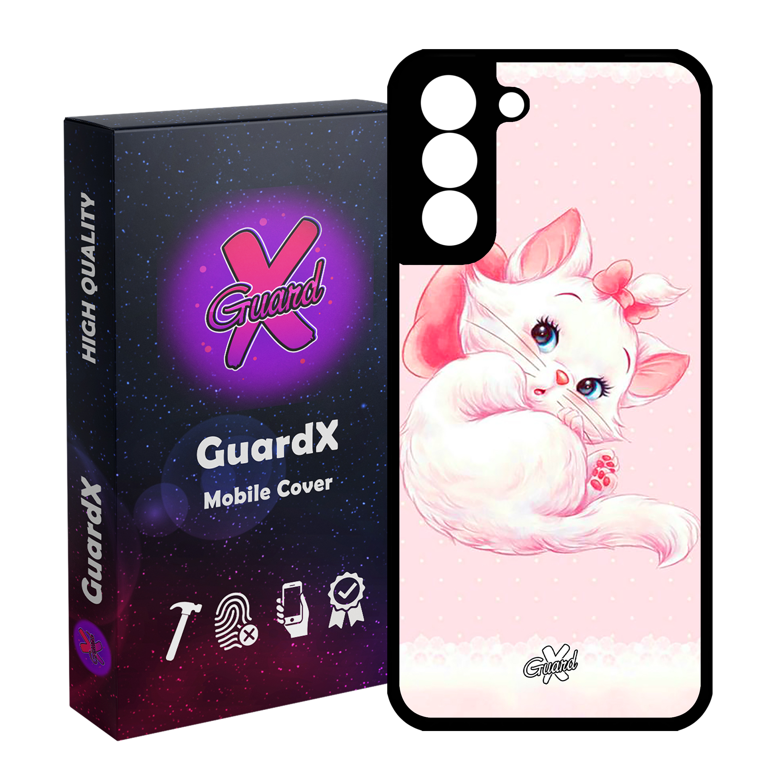 کاور گارد ایکس طرح Cat مدل Glass10219 مناسب برای گوشی موبایل سامسونگ Galaxy S21 FE