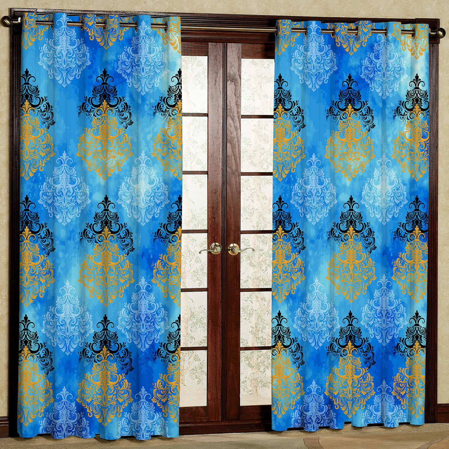 پرده مدل هازان پانچی کد 4242  سایز 140x 200 سانتی متر