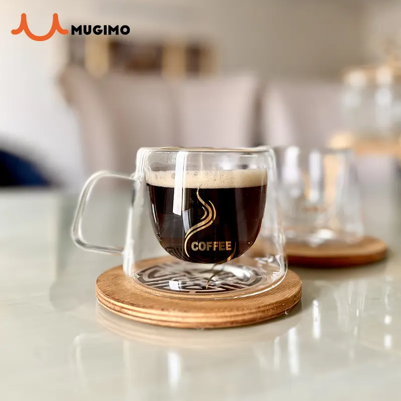 ماگ قهوه دوجداره طرح کافی