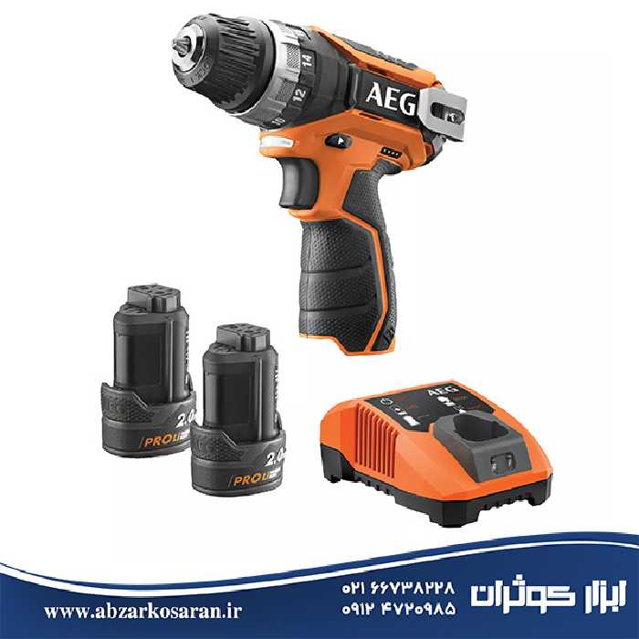 دریل پیچ گوشتی شارژی AEG مدل BS12C2LI