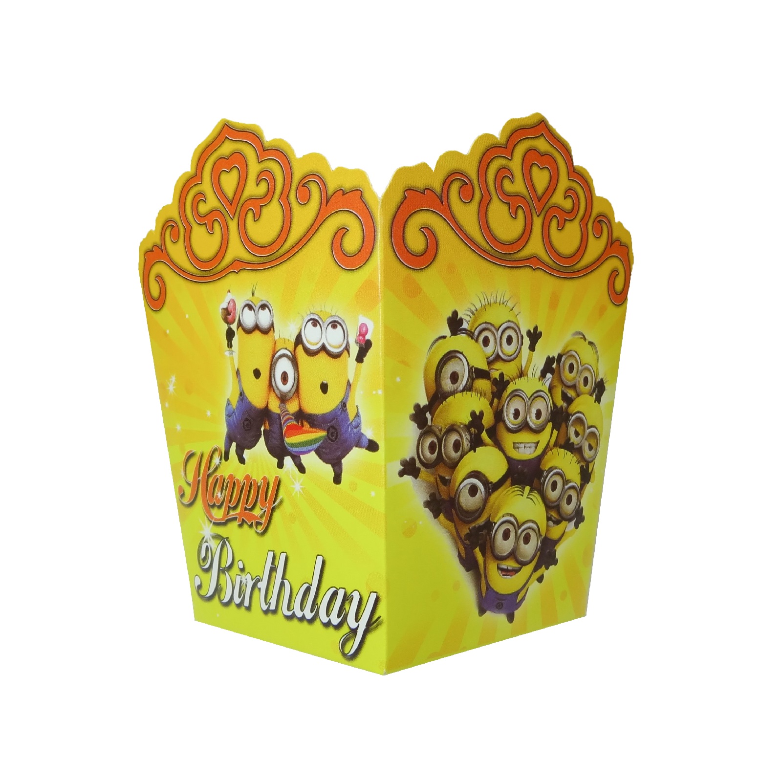 ظرف پاپ کورن مستر تم طرح مینیون بسته 10 عددی