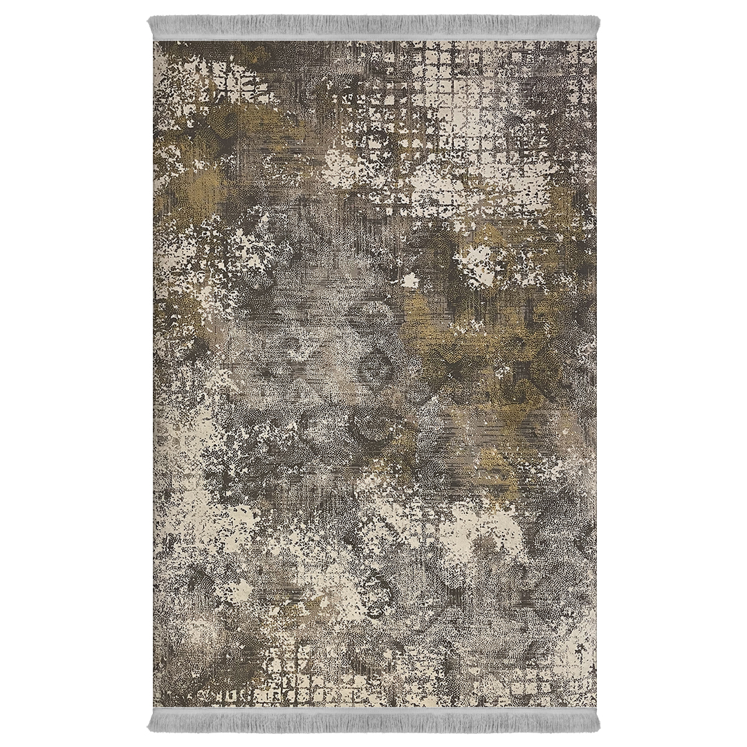 فرش ماشینی اولیا کد M307 زمینه طوسی