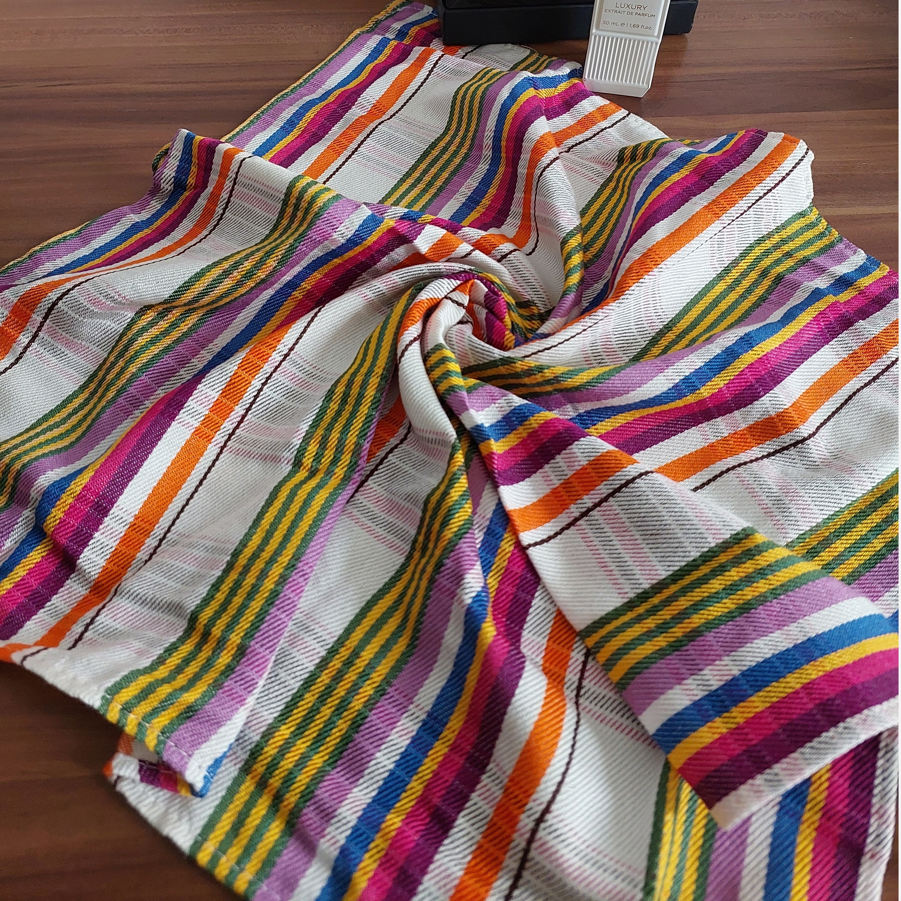 دستمال آشپزخانه حوله دست ابعاد 50در 50 صد درصد نخ  برندرامش بسته دوتایی