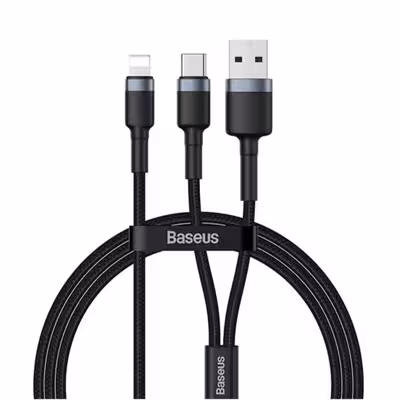 کابل تبدیل USB/USB-C به لایتنینگ باسئوس مدل CATKLF_ELG1 طول 1.2 متر