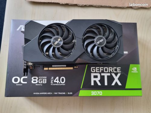 کارت گرافیک ASUS RTX3070 DUAL (استوک) دارای جعبه