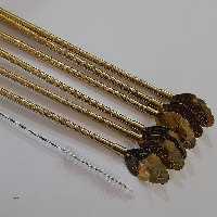 نی استیل قاشقی فرچه دار طلایی