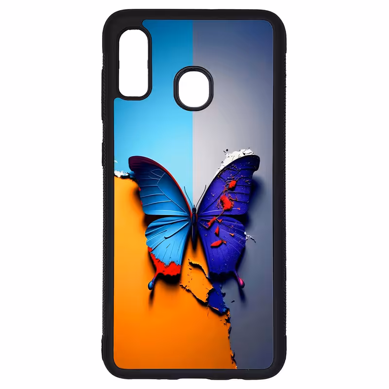 کاور طرح پروانه کد G-145 مناسب برای گوشی موبایل سامسونگ Galaxy A20 / A30 | دیجی قاب دونی