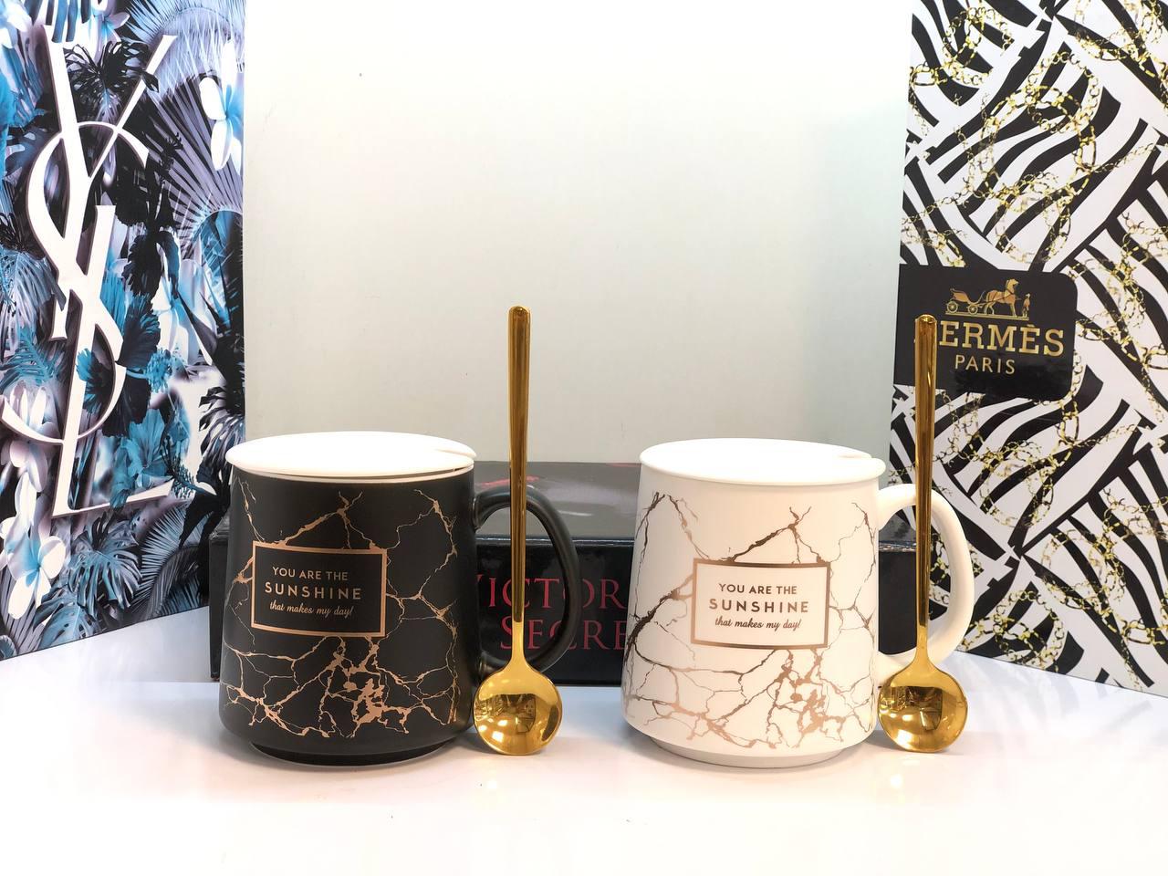 ماگ ماربل قاشق طلا