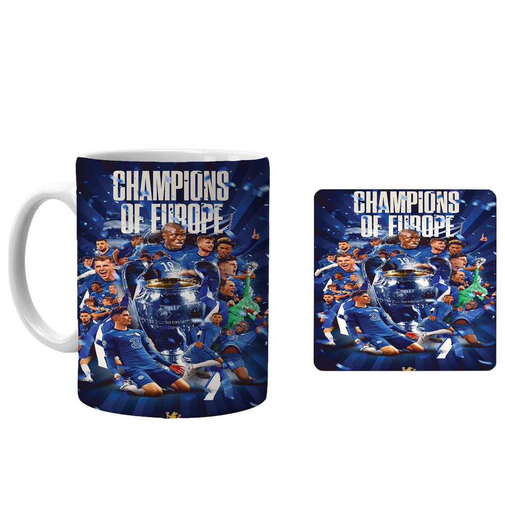 ماگ طرح تیم چلسی کد chls به همراه ریز لیوانی