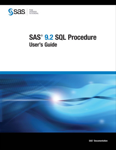 خرید و دانلود نسخه کامل کتاب SAS 9.2 SQL Procedure User's Guide