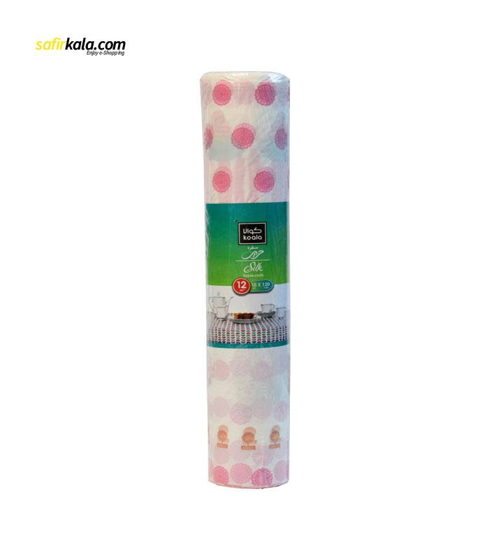 سفره یکبار مصرف کوالا مدل Silk طرح گلدان رول 10 متری