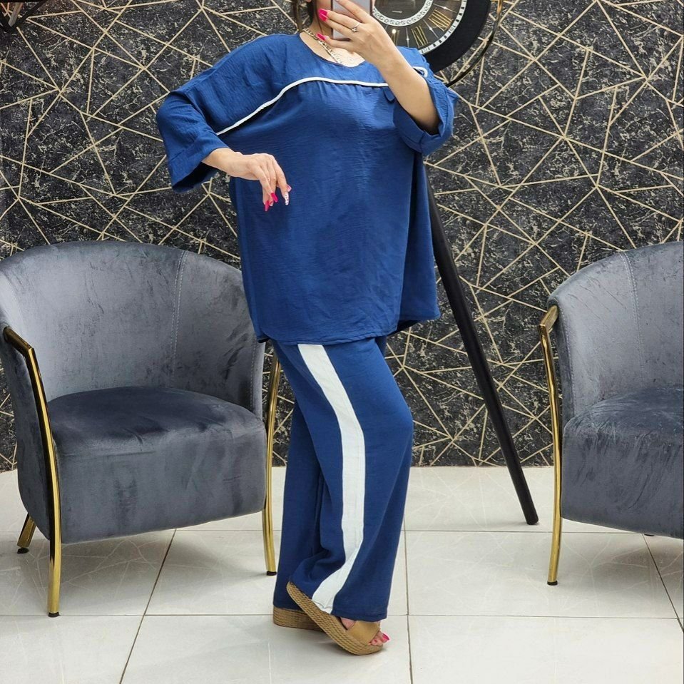 مانتو شلوار ست نواری