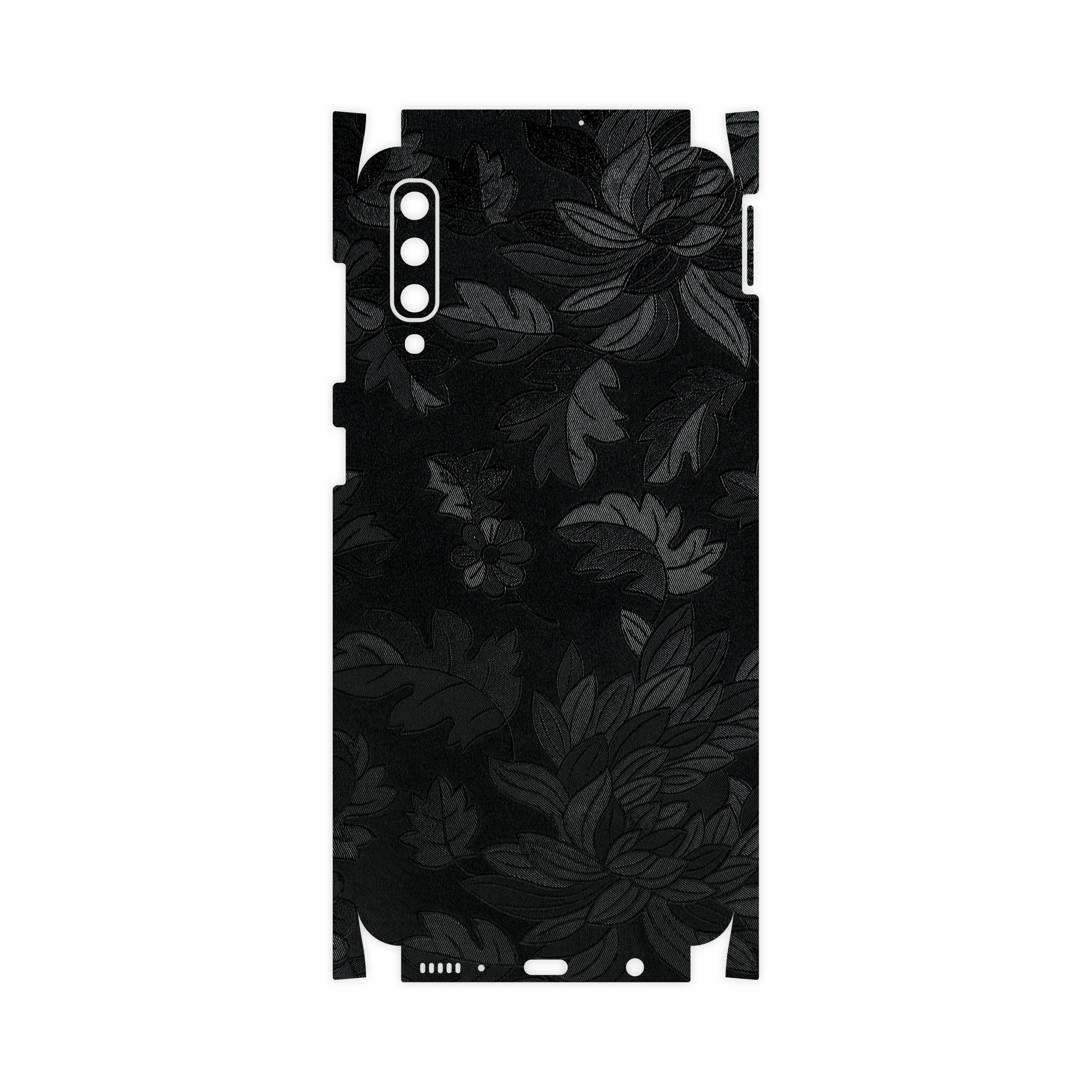 برچسب پوششی ماهوت مدل Full skin-Black-Wildflower مناسب برای گوشی موبایل سامسونگ Galaxy A50