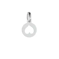 آویز گردنبند نقره هایکا طرح دایره و قلب مدل nha-861
