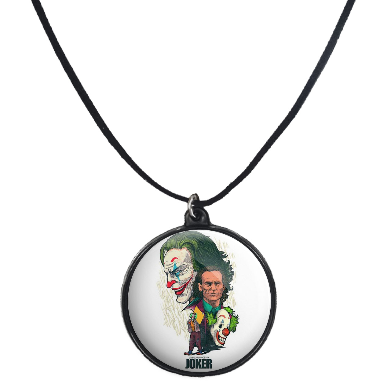 گردنبند پرمانه طرح جوکر کد pmb.6086 مدل دو طرفه