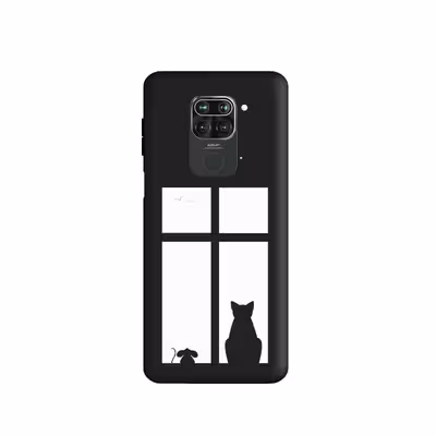 کاور طرح گربه مینیمال کد 1058 مناسب برای گوشی موبایل شیائومی Redmi Note 9