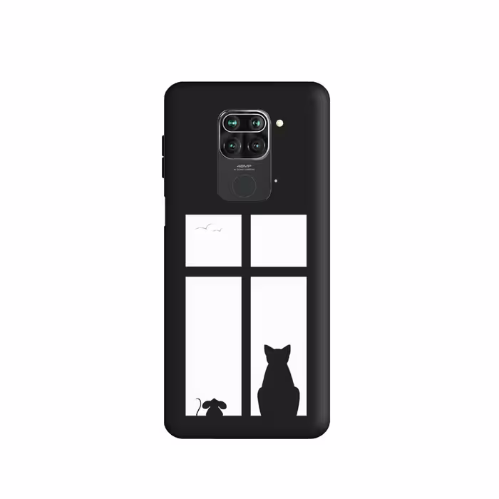 کاور طرح گربه مینیمال کد 1058 مناسب برای گوشی موبایل شیائومی Redmi Note 9